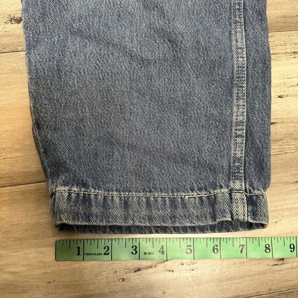 NWT Free People X Cares FP Townes Denim Jumpsuit Coverall High Noon Women's L - Picture 9 of 10